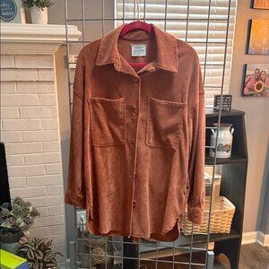 Ashley by 26 International Corduroy Shirt RUST color